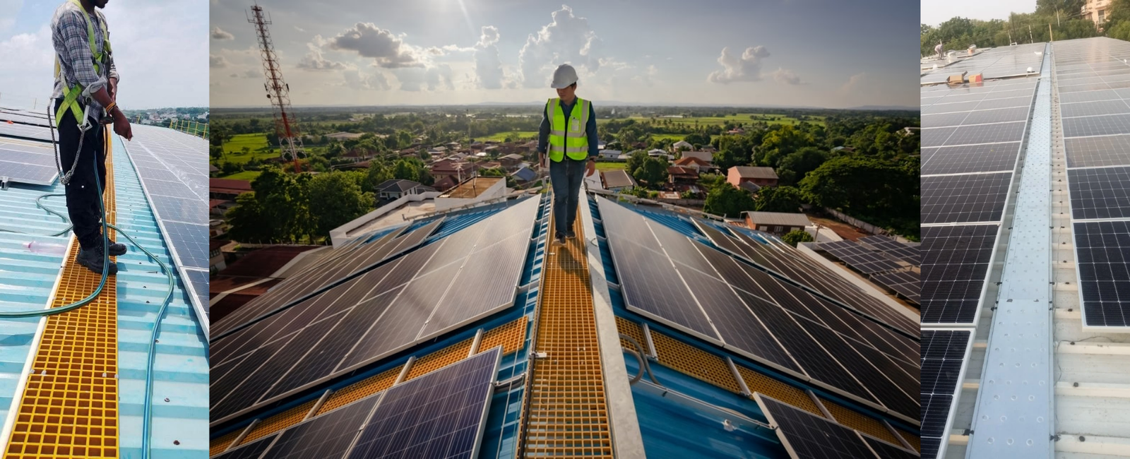 Shreenathji Enterprises rooftop safety and solar infrastructure work